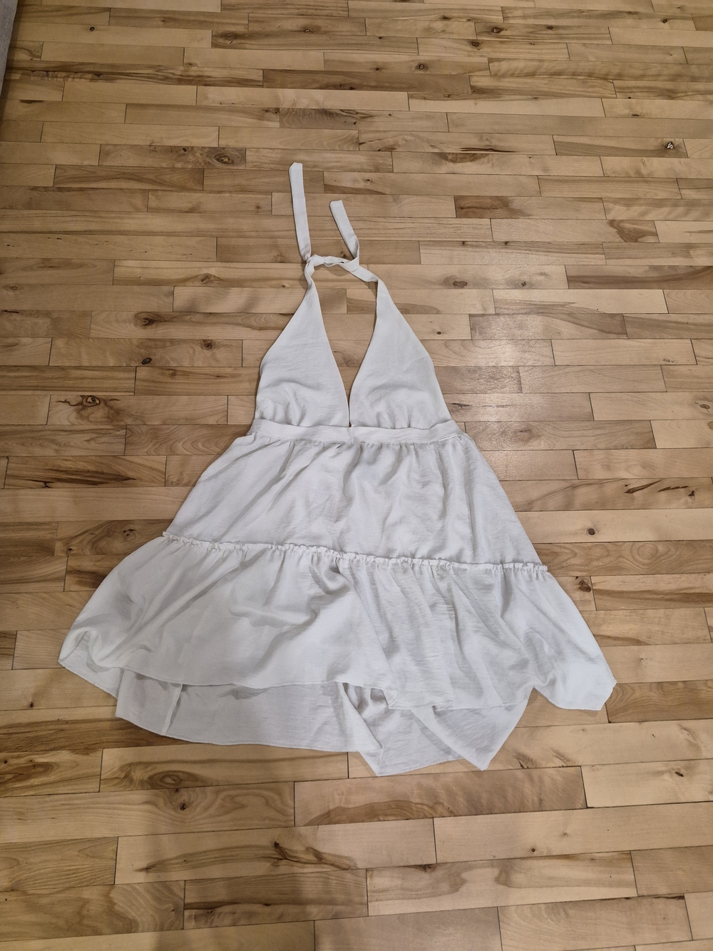 KEY Couture White Halter Mini Dress
